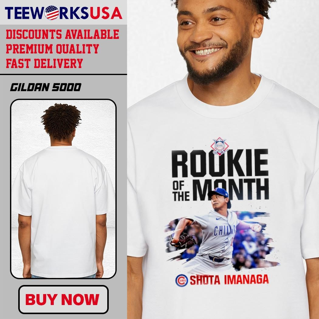 Chicago Cubs Shota Imanaga rookie of the month - Adult & Kids T-Shirts, Sweatshirts & Hoodies apparel design preview 1