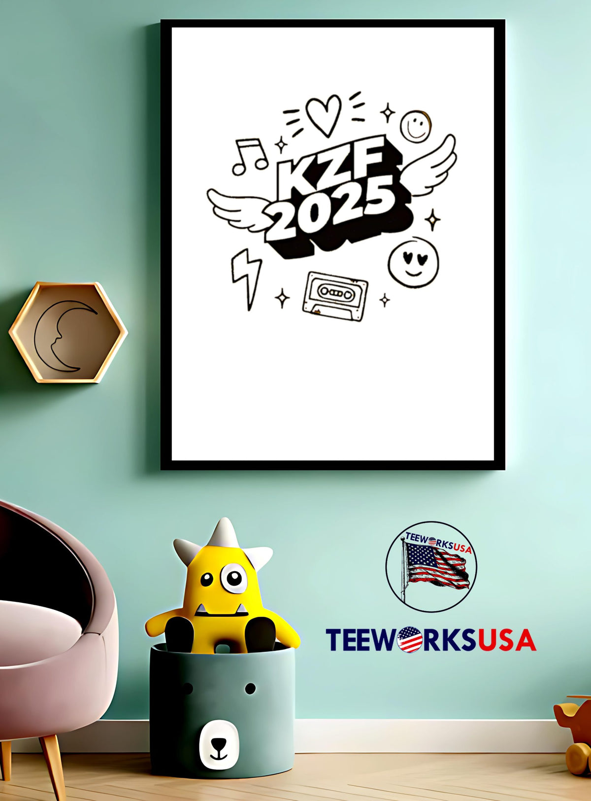 KZF Kuching Zumba Fiesta 2025 - Adult & Kids T-Shirts, Sweatshirts & Hoodies apparel design preview 3