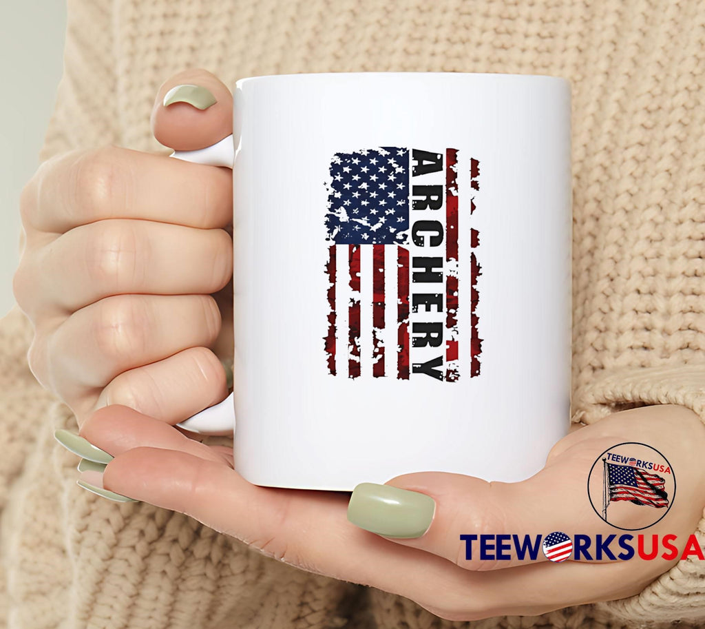 Hunting Archery America Flag - Adult & Kids T-Shirts, Sweatshirts & Hoodies apparel design preview 6