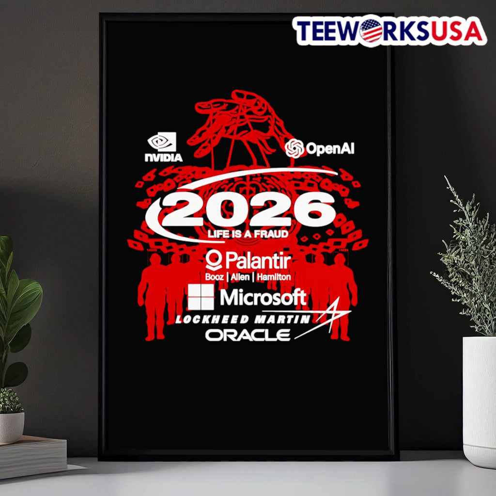 NVIDIA Openai 2026 Life Is A Fraud Palantir Booz - Adult & Kids T-Shirts, Sweatshirts & Hoodies apparel design preview 5