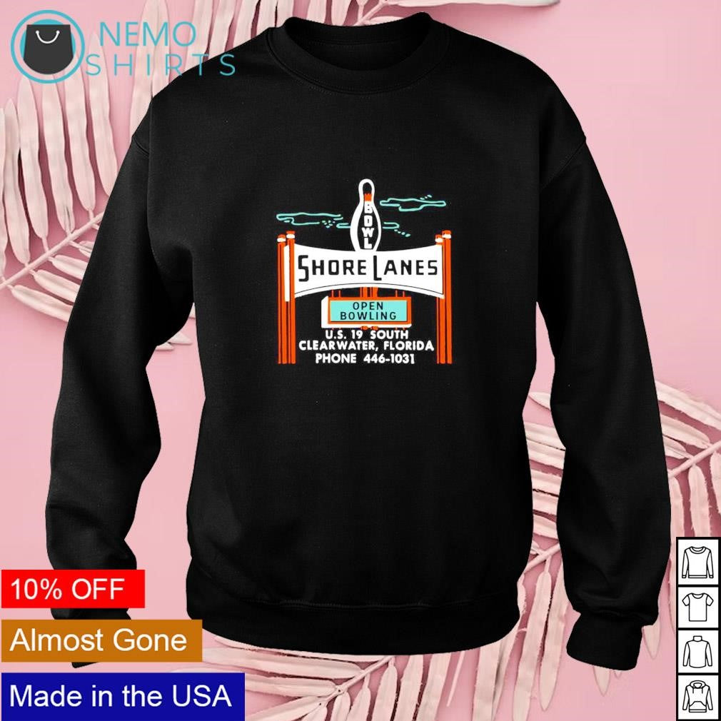 Shore Lanes open bowling Clearwater FL vintage alley - Adult & Kids T-Shirts, Sweatshirts & Hoodies apparel design preview 3
