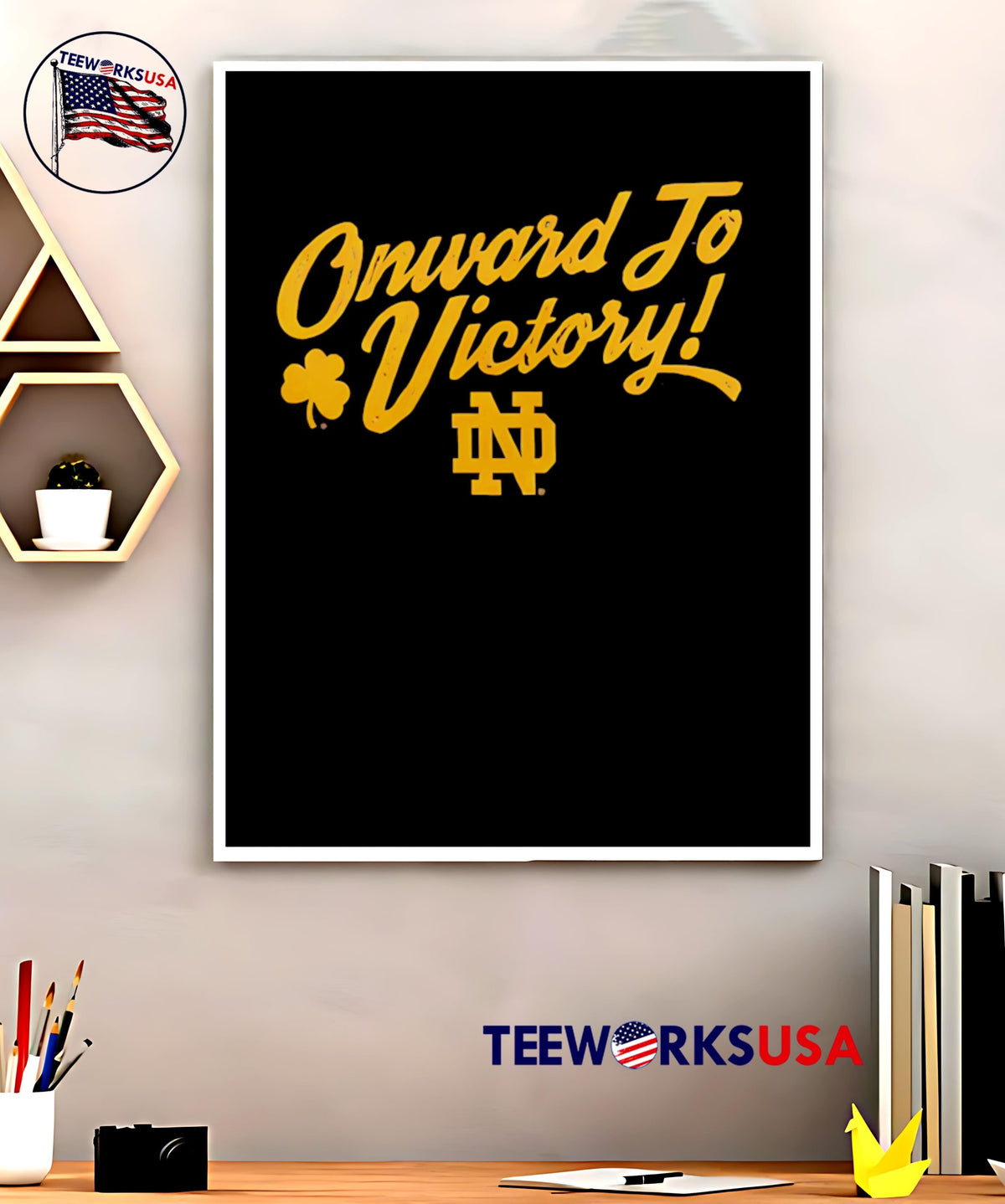 Notre Dame Onward to Victory - Adult & Kids T-Shirts, Sweatshirts & Hoodies apparel design preview 5
