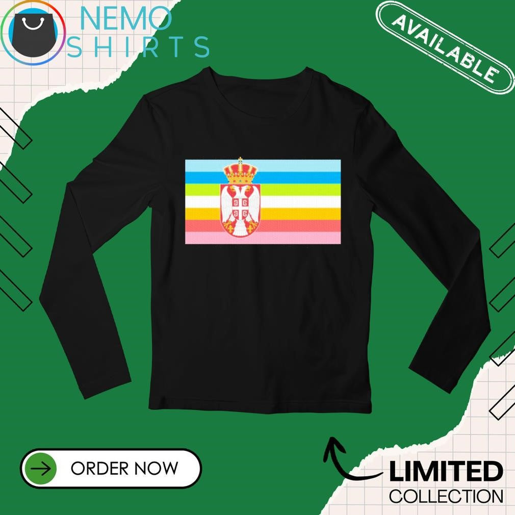 Pride flag Serbia - Adult & Kids T-Shirts, Sweatshirts & Hoodies apparel design preview 3