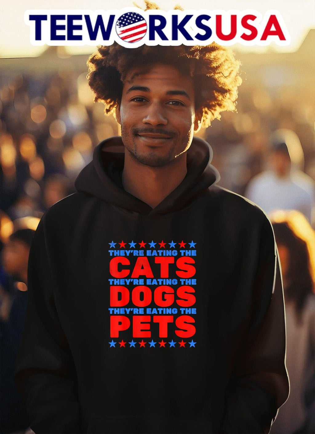 They're eating the dogs cats election 2024 - Adult & Kids T-Shirts, Sweatshirts & Hoodies apparel design preview 2
