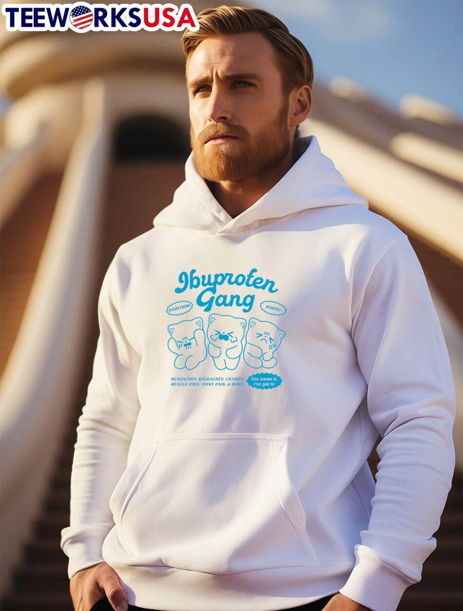 Ibuprofen Gang cat cute - Adult & Kids T-Shirts, Sweatshirts & Hoodies apparel design preview 2