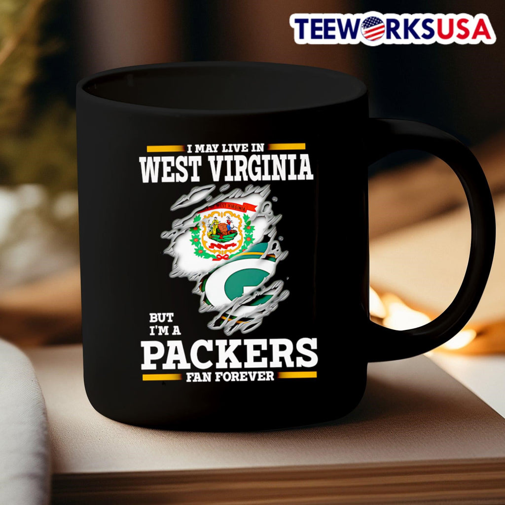 I may live in West Virginia but I'm a Green Bay - Adult & Kids T-Shirts, Sweatshirts & Hoodies apparel design preview 3