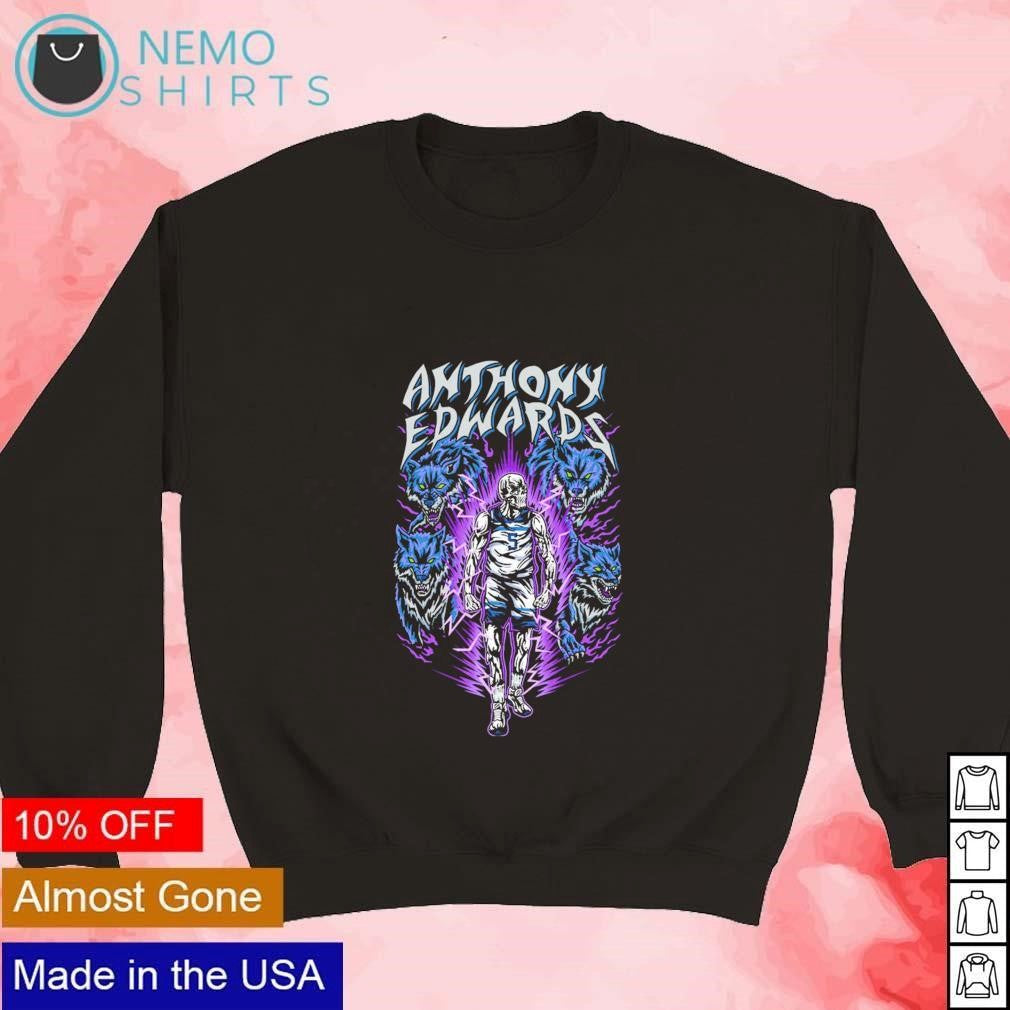 Anthony Edwards wolves skeleton - Adult & Kids T-Shirts, Sweatshirts & Hoodies apparel design preview 4