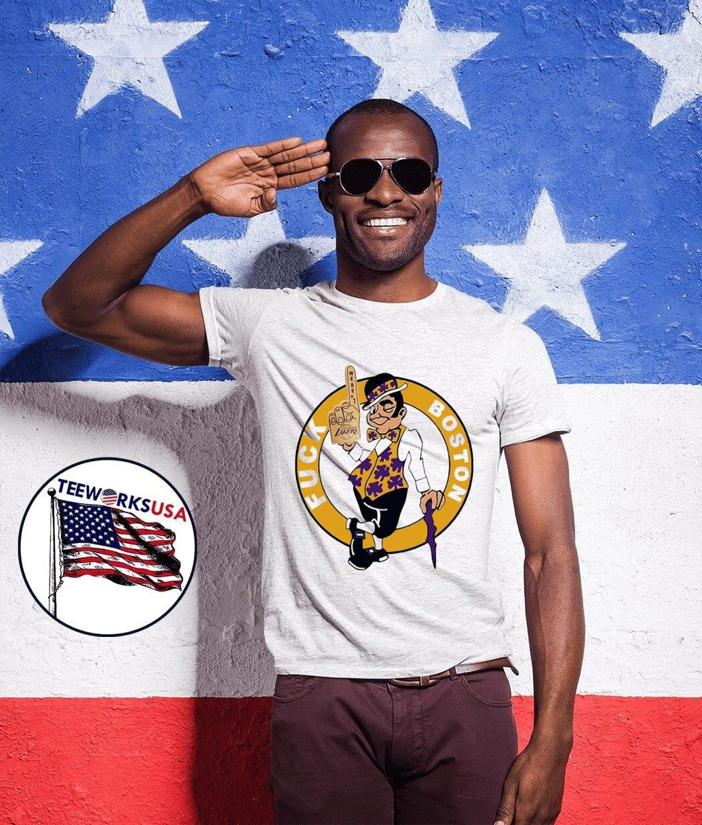Lakers Fuck Boston logo - Adult & Kids T-Shirts, Sweatshirts & Hoodies apparel design preview 1