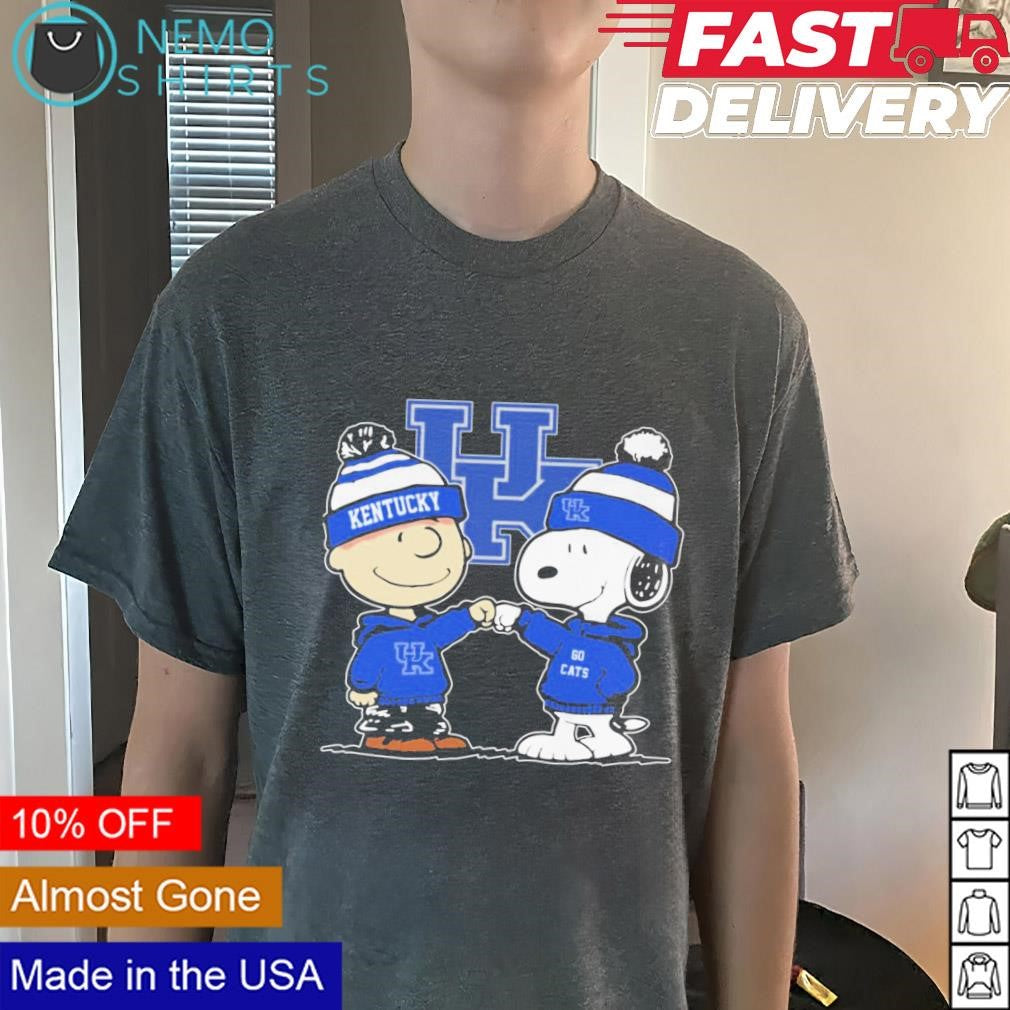 Kentucky Wildcats Charlie Brown and Snoopy fist bumb - Adult & Kids T-Shirts, Sweatshirts & Hoodies apparel design preview 3