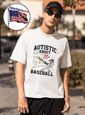Autistic About Baseball Illustration - Adult & Kids T-Shirts, Sweatshirts & Hoodies apparel design preview 1