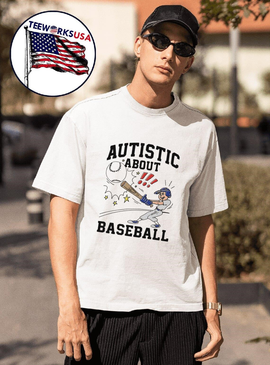 Autistic About Baseball Illustration - Adult & Kids T-Shirts, Sweatshirts & Hoodies apparel design preview 1