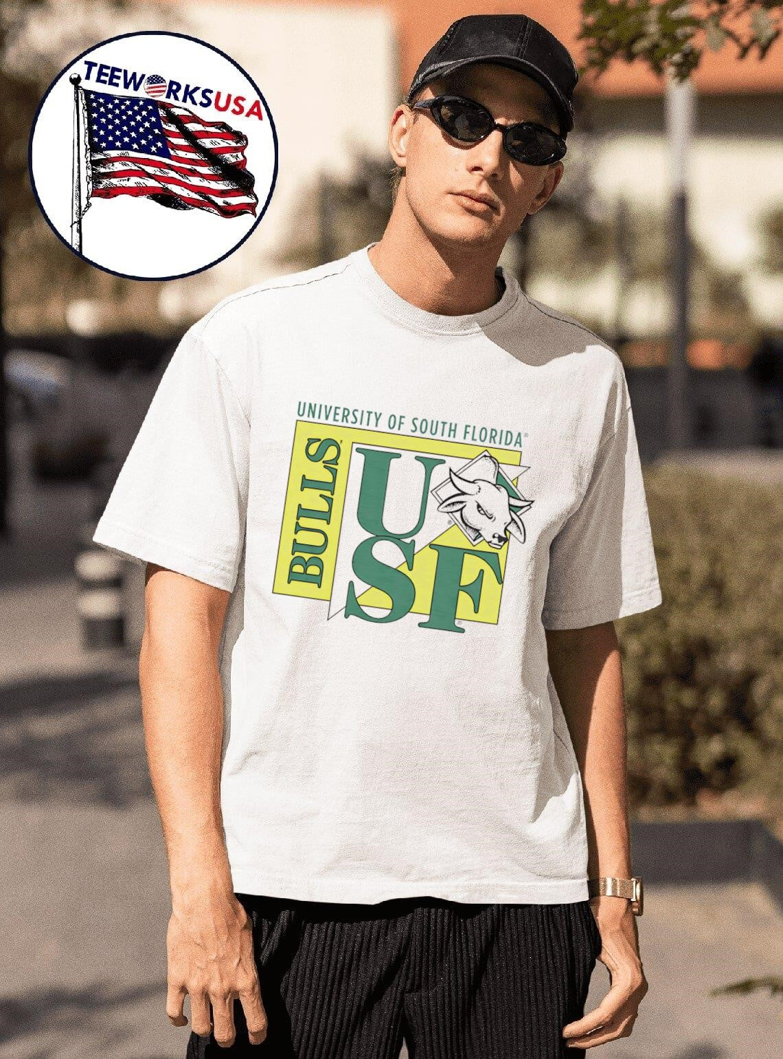 Vintage USF Bulls - Adult & Kids T-Shirts, Sweatshirts & Hoodies apparel design preview 1