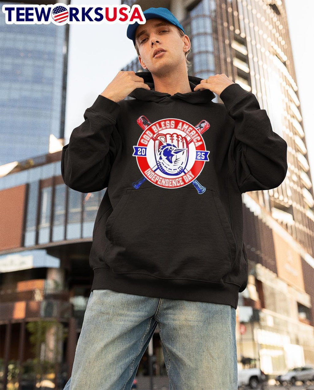 Fayetteville Woodpeckers Happy Independence Day 2025 - Adult & Kids T-Shirts, Sweatshirts & Hoodies apparel design preview 3