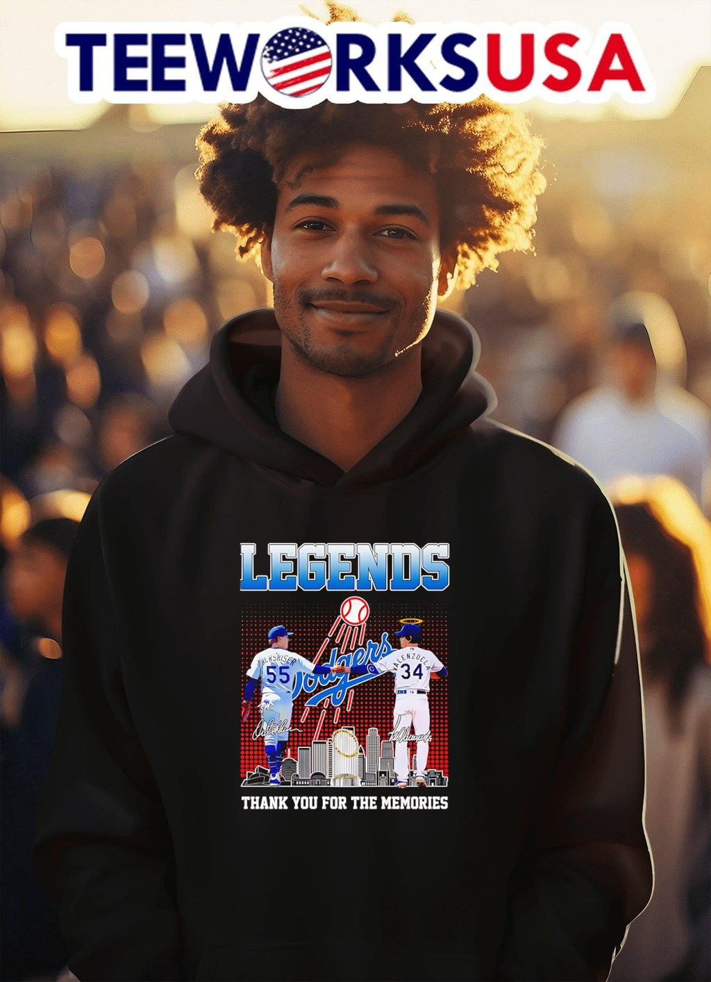Orel Hershiser and Fernando Valenzuela Legends thank - Adult & Kids T-Shirts, Sweatshirts & Hoodies apparel design preview 2
