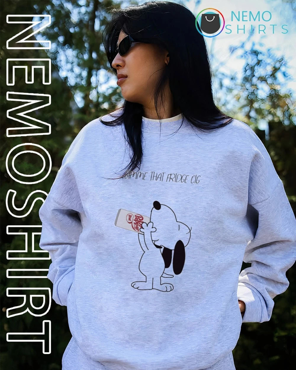 Snoopy Gimme That Fridge Cig Diet Pepper - Adult & Kids T-Shirts, Sweatshirts & Hoodies apparel design preview 3