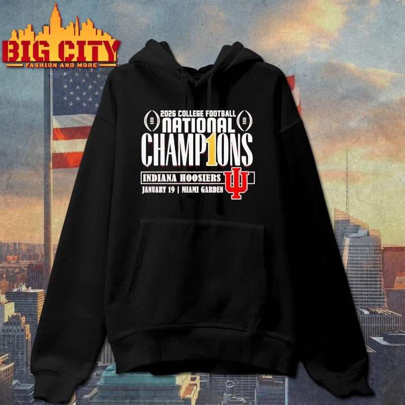 Indiana Hoosiers CFP National Champions 2026 First - Adult & Kids T-Shirts, Sweatshirts & Hoodies apparel design preview 2
