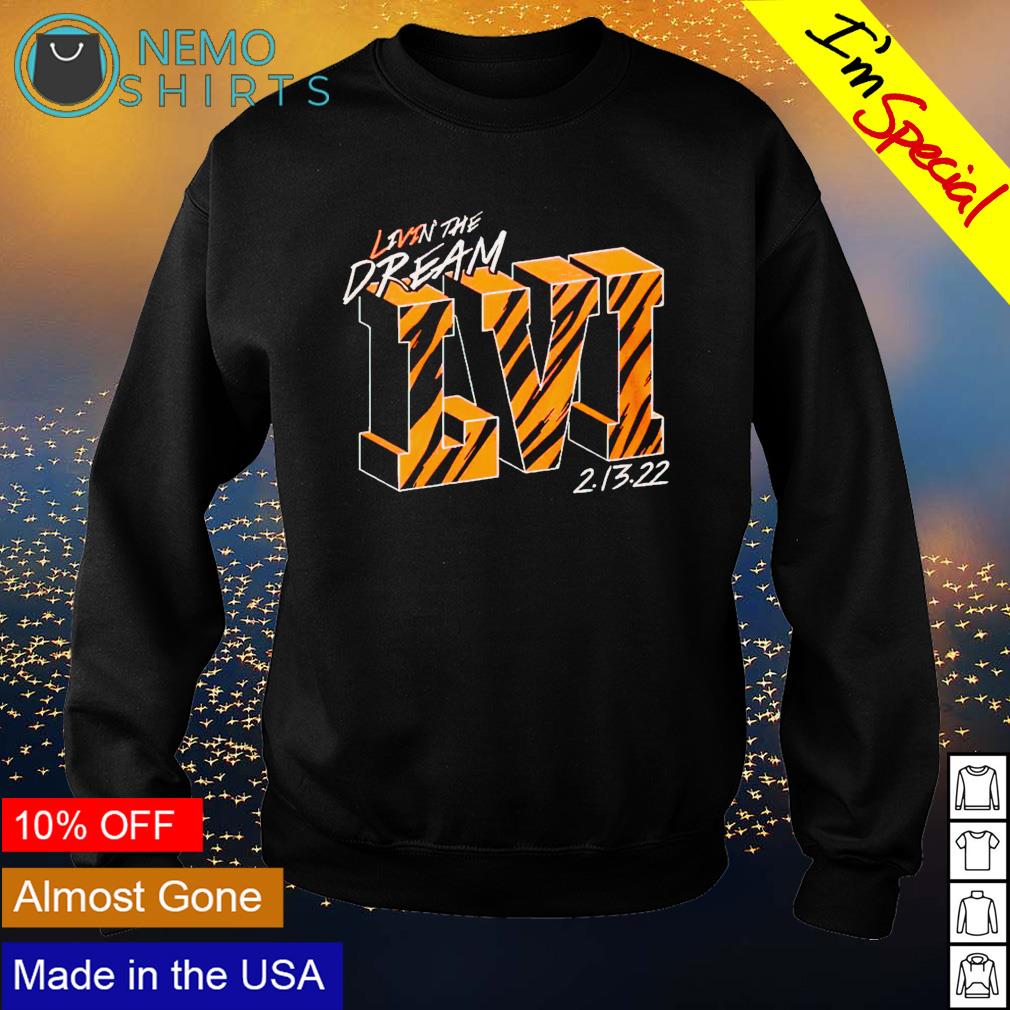 Cincinnati Bengals Livin' The Dream LVI - Adult & Kids T-Shirts, Sweatshirts & Hoodies apparel design preview 4