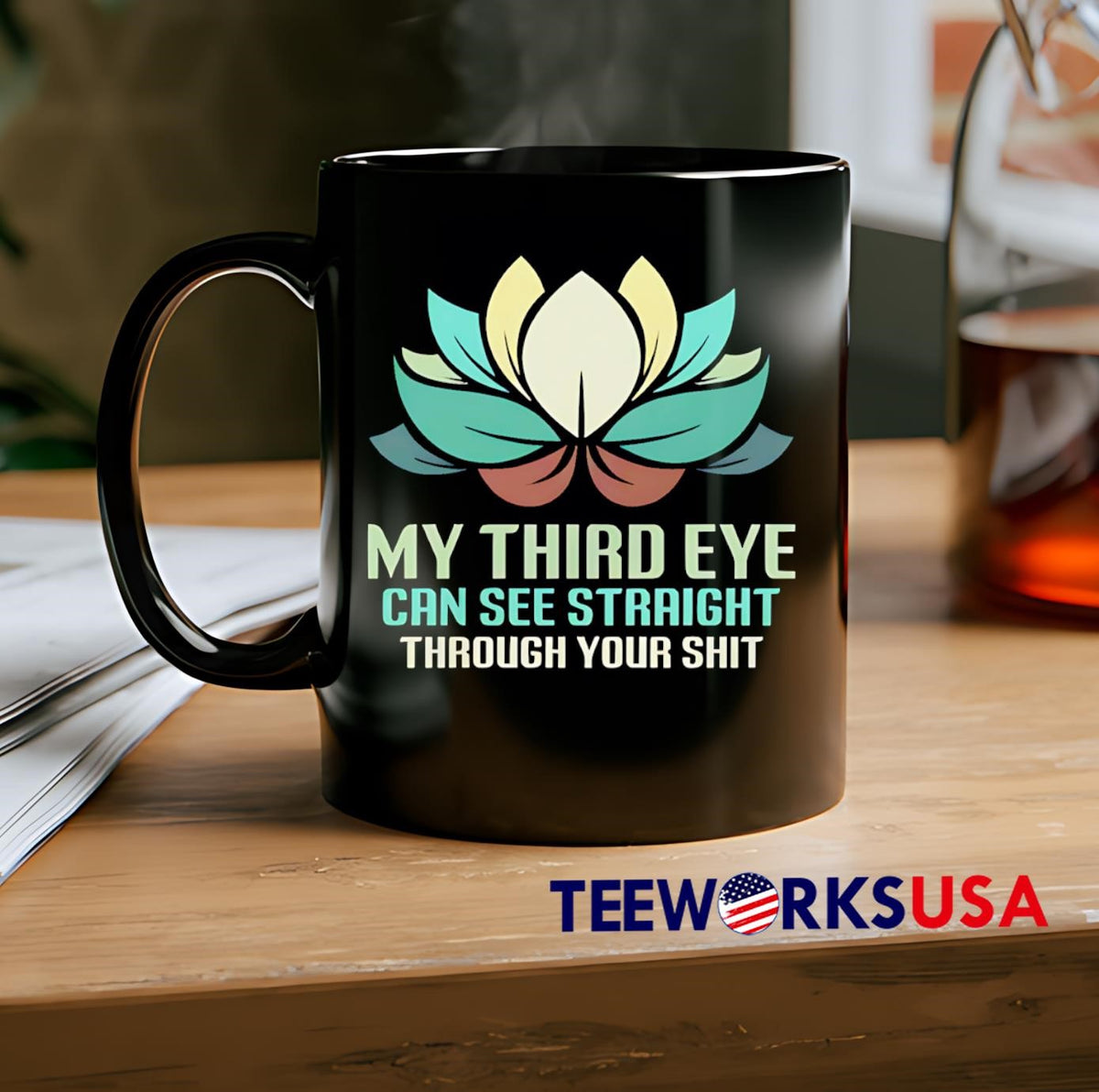 My Third Eye Can See Straight Through Your Shit Retro - Adult & Kids T-Shirts, Sweatshirts & Hoodies apparel design preview 2