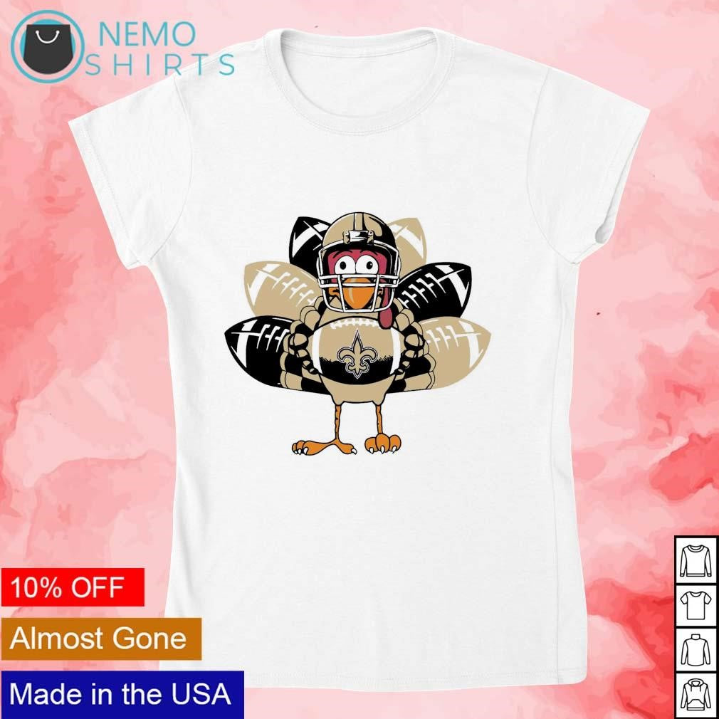 New Orleans Saints turkey thanksgiving football - Adult & Kids T-Shirts, Sweatshirts & Hoodies apparel design preview 4