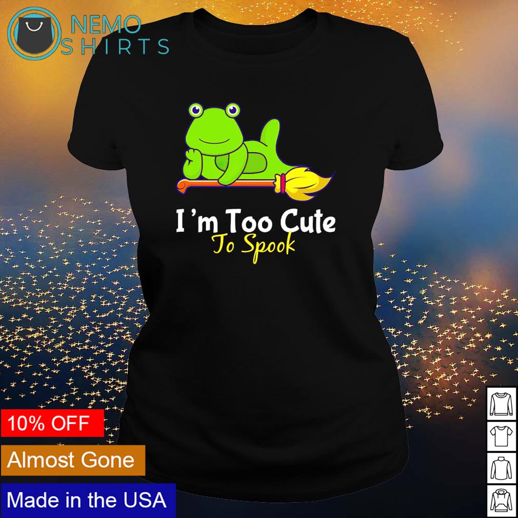 Frog I'm too cute to spook - Adult & Kids T-Shirts, Sweatshirts & Hoodies apparel design preview 3