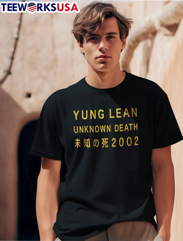 Unknown Death Yung Lean 2002 Yellow Japanese Kanji - Adult & Kids T-Shirts, Sweatshirts & Hoodies apparel design preview 1