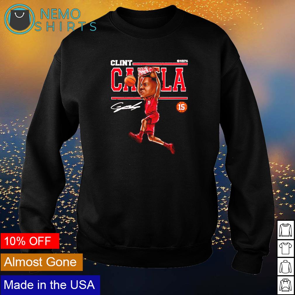 Atlanta Hawks Clint Capela cartoon signature - Adult & Kids T-Shirts, Sweatshirts & Hoodies apparel design preview 4