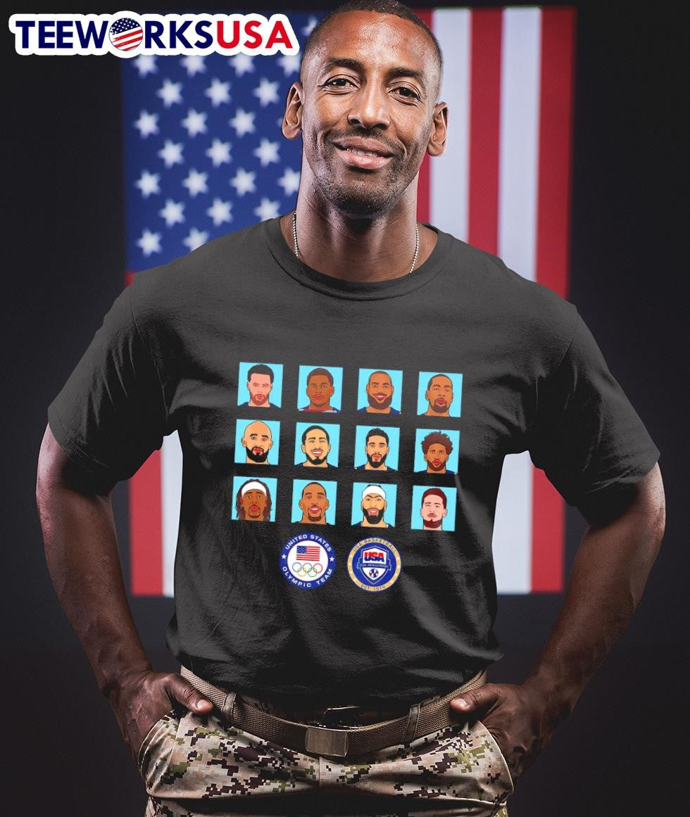 United States Olympic team USa basketball roster - Adult & Kids T-Shirts, Sweatshirts & Hoodies apparel design preview 1