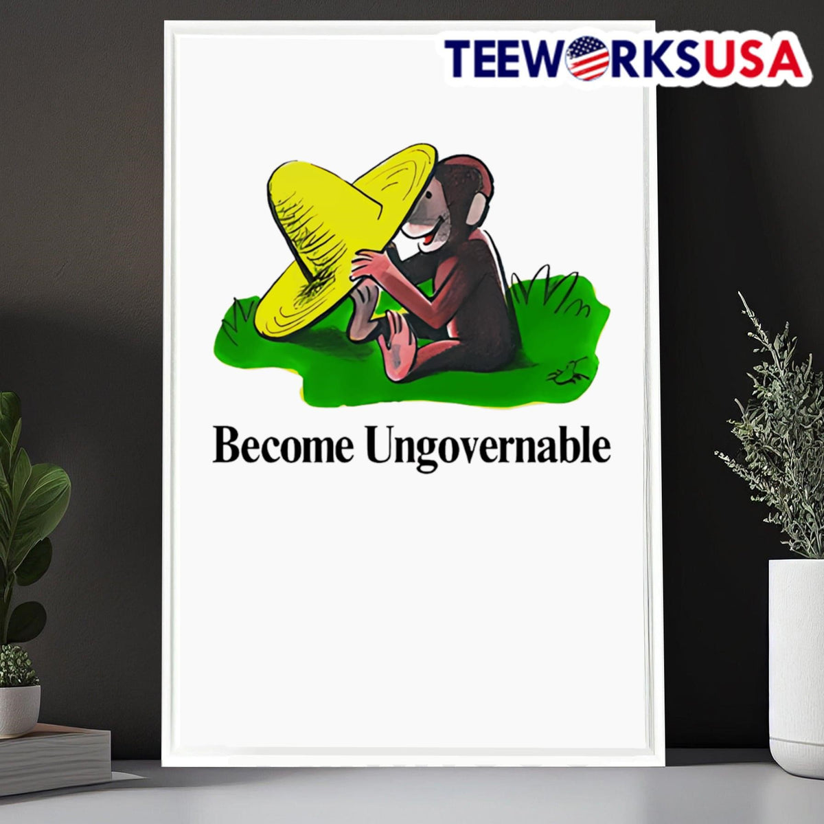 Monkey Become Ungovernable Curious - Adult & Kids T-Shirts, Sweatshirts & Hoodies apparel design preview 6