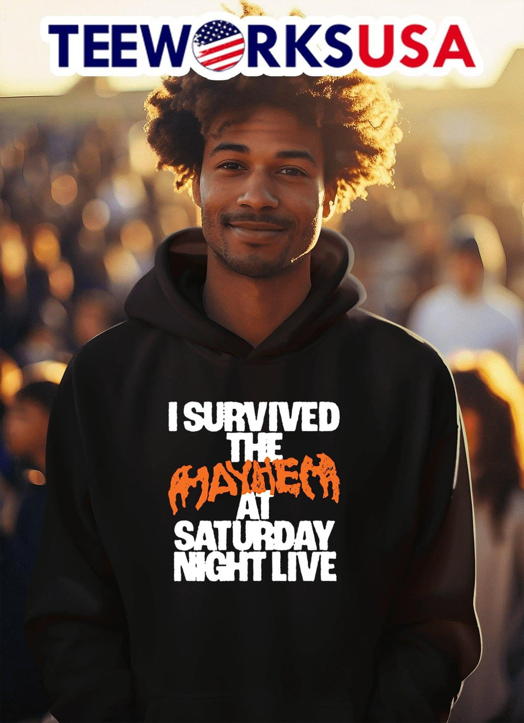 I survived the mayhem at saturday night live - Adult & Kids T-Shirts, Sweatshirts & Hoodies apparel design preview 2
