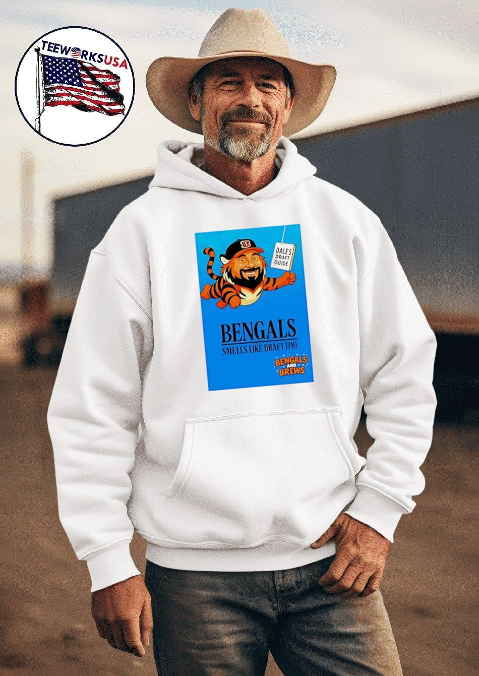 Bengals smells like draft time - Adult & Kids T-Shirts, Sweatshirts & Hoodies apparel design preview 2