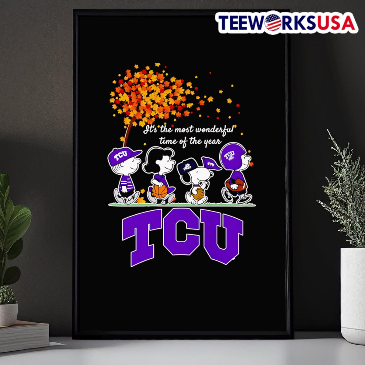 Peanuts it's the most wonderful time of year TCU - Adult & Kids T-Shirts, Sweatshirts & Hoodies apparel design preview 5