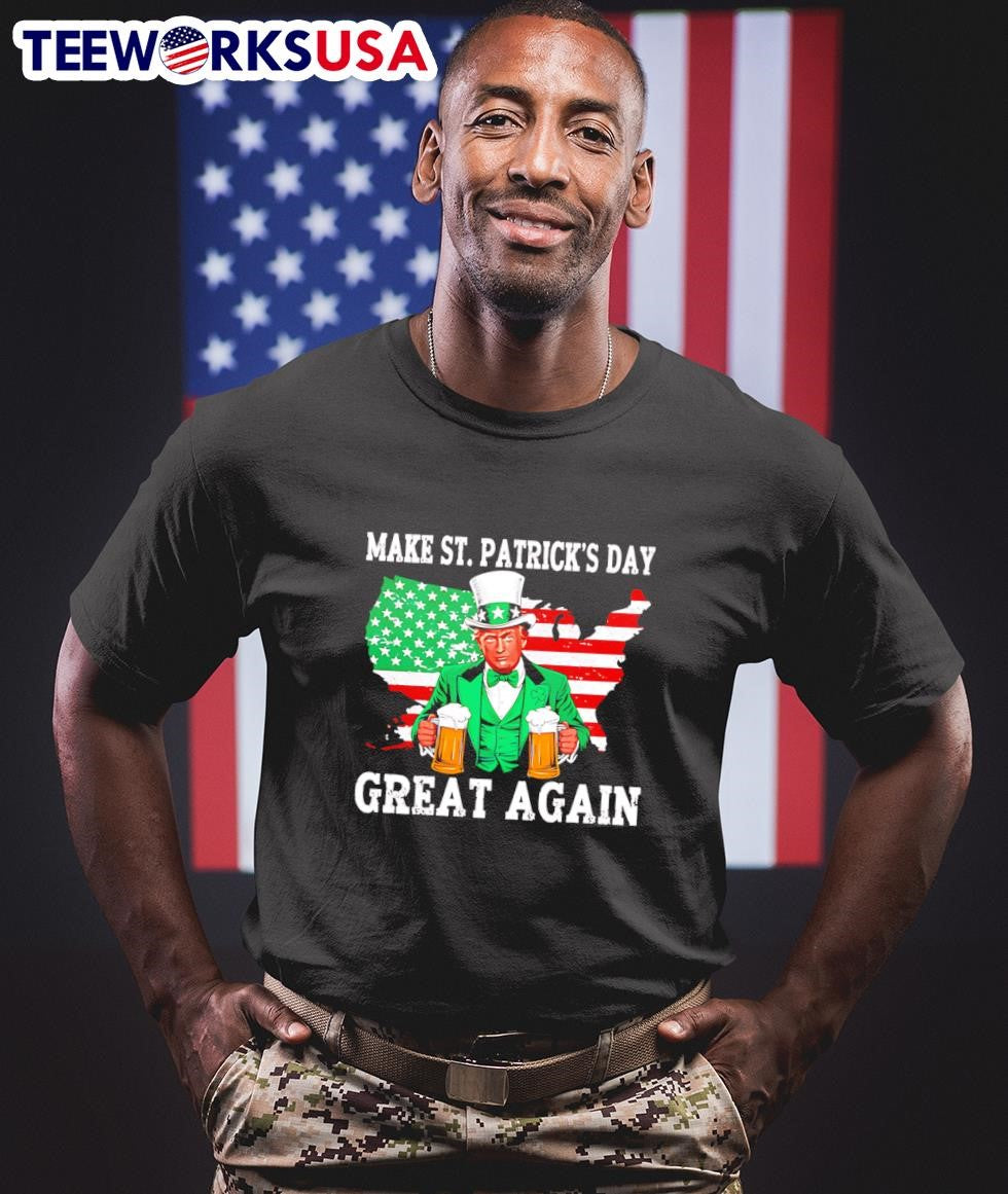Trump Make St Patrick's Day great again - Adult & Kids T-Shirts, Sweatshirts & Hoodies apparel design preview 1