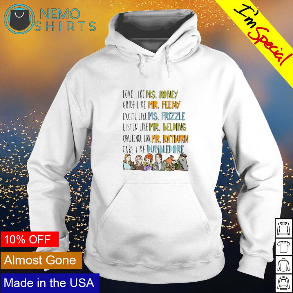 Love guide excite listen challenge care - Adult & Kids T-Shirts, Sweatshirts & Hoodies apparel design preview 2