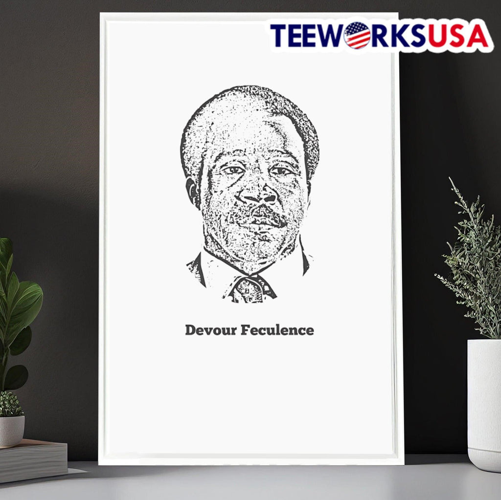Devour Feculence black and white face - Adult & Kids T-Shirts, Sweatshirts & Hoodies apparel design preview 6