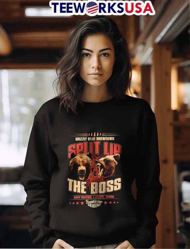 Banff Sunshine Grizzly Bear Showdown Split Lip Vs The - Adult & Kids T-Shirts, Sweatshirts & Hoodies apparel design preview 7