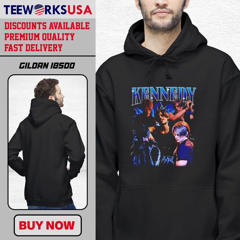 Leon Scott Kennedy the Resident Evil Classic style - Adult & Kids T-Shirts, Sweatshirts & Hoodies apparel design preview 2