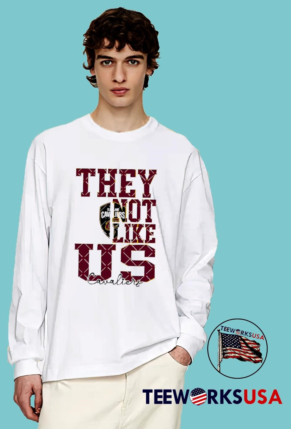 They Not Like Us Cleveland Cavaliers Basketball - Adult & Kids T-Shirts, Sweatshirts & Hoodies apparel design preview 4