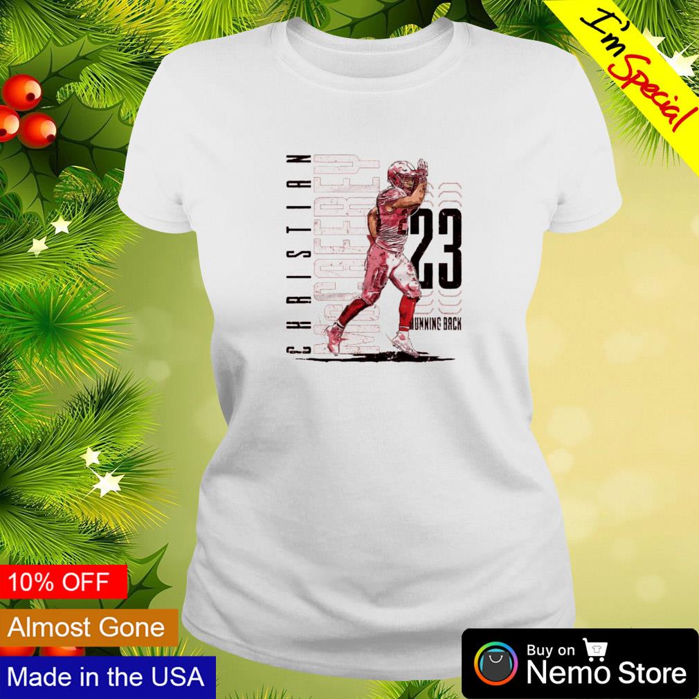 Shark attack Christian McCaffrey San Francisco 49ers - Adult & Kids T-Shirts, Sweatshirts & Hoodies apparel design preview 3