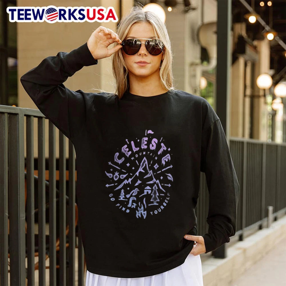 Celeste Mountain Go Find Yourself Apparel - Adult & Kids T-Shirts, Sweatshirts & Hoodies apparel design preview 4