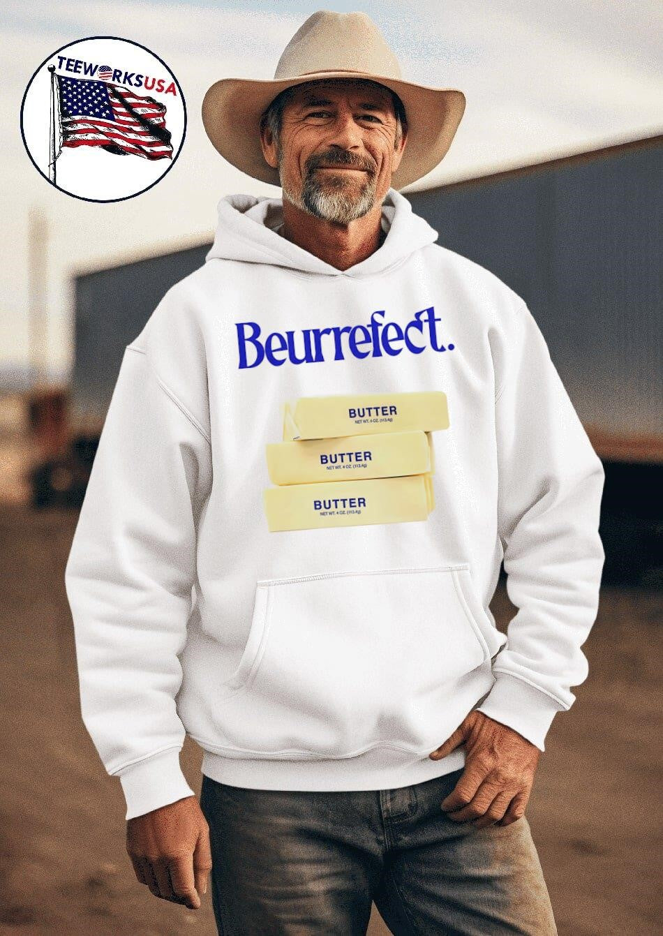 Beurrefect butter - Adult & Kids T-Shirts, Sweatshirts & Hoodies apparel design preview 2