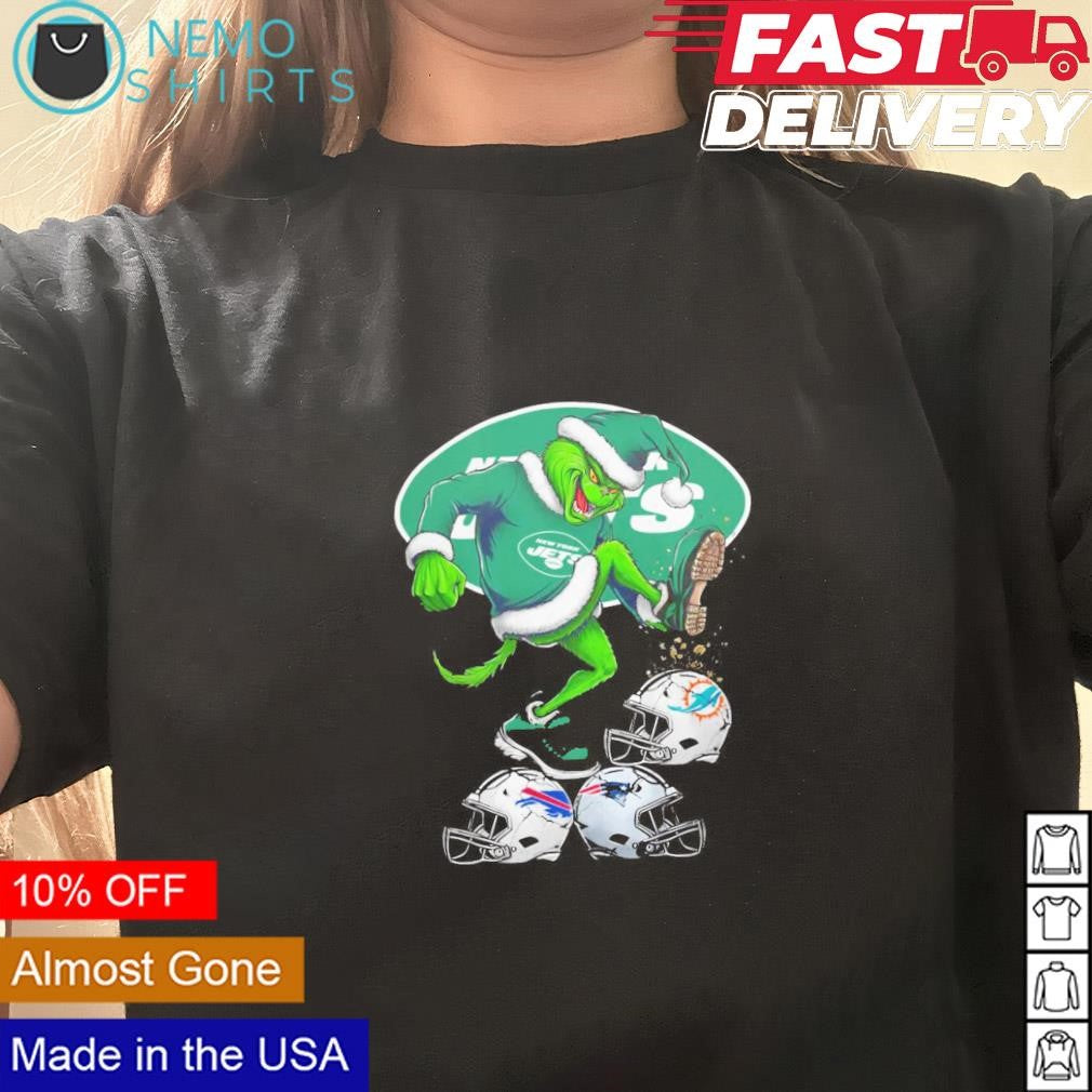 Grinch New York Jet stomp on Dolphins Patriots Bills - Adult & Kids T-Shirts, Sweatshirts & Hoodies apparel design preview 3