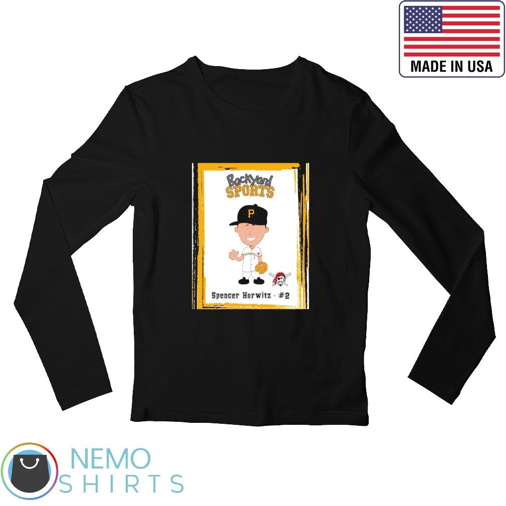 Backyard Sports Spencer Horwitz 2 Pittsburgh Pirates - Adult & Kids T-Shirts, Sweatshirts & Hoodies apparel design preview 3