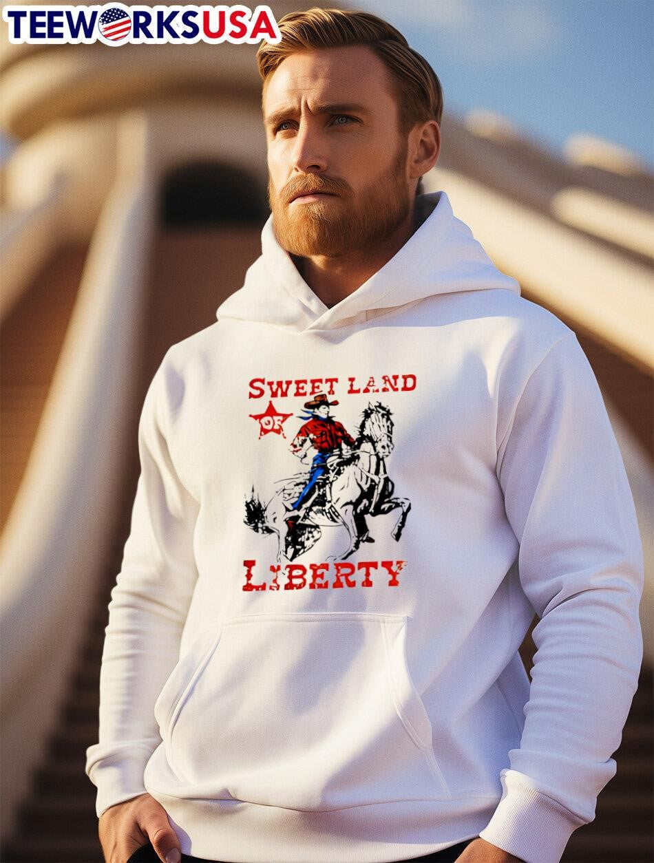 Cowboy sweet land of liberty - Adult & Kids T-Shirts, Sweatshirts & Hoodies apparel design preview 2