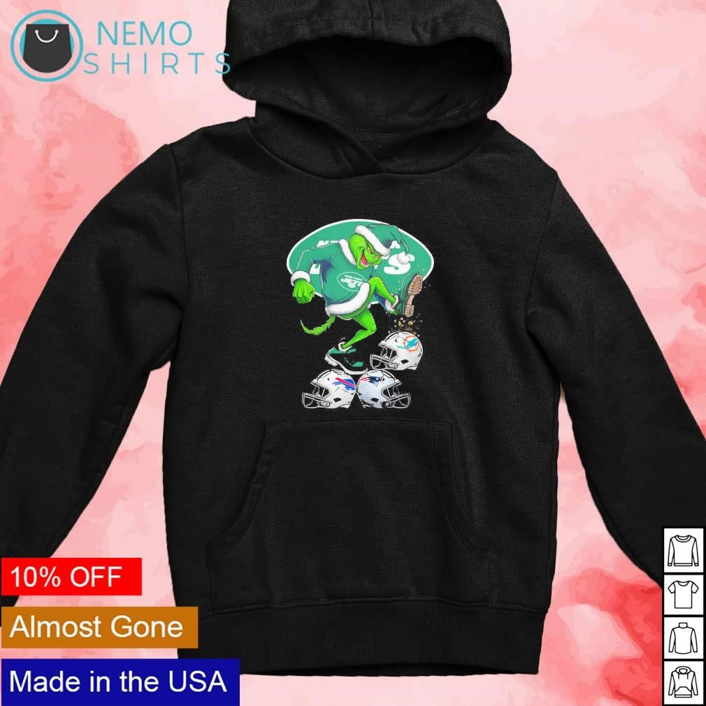 Grinch New York Jet stomp on Dolphins Patriots Bills - Adult & Kids T-Shirts, Sweatshirts & Hoodies apparel design preview 4