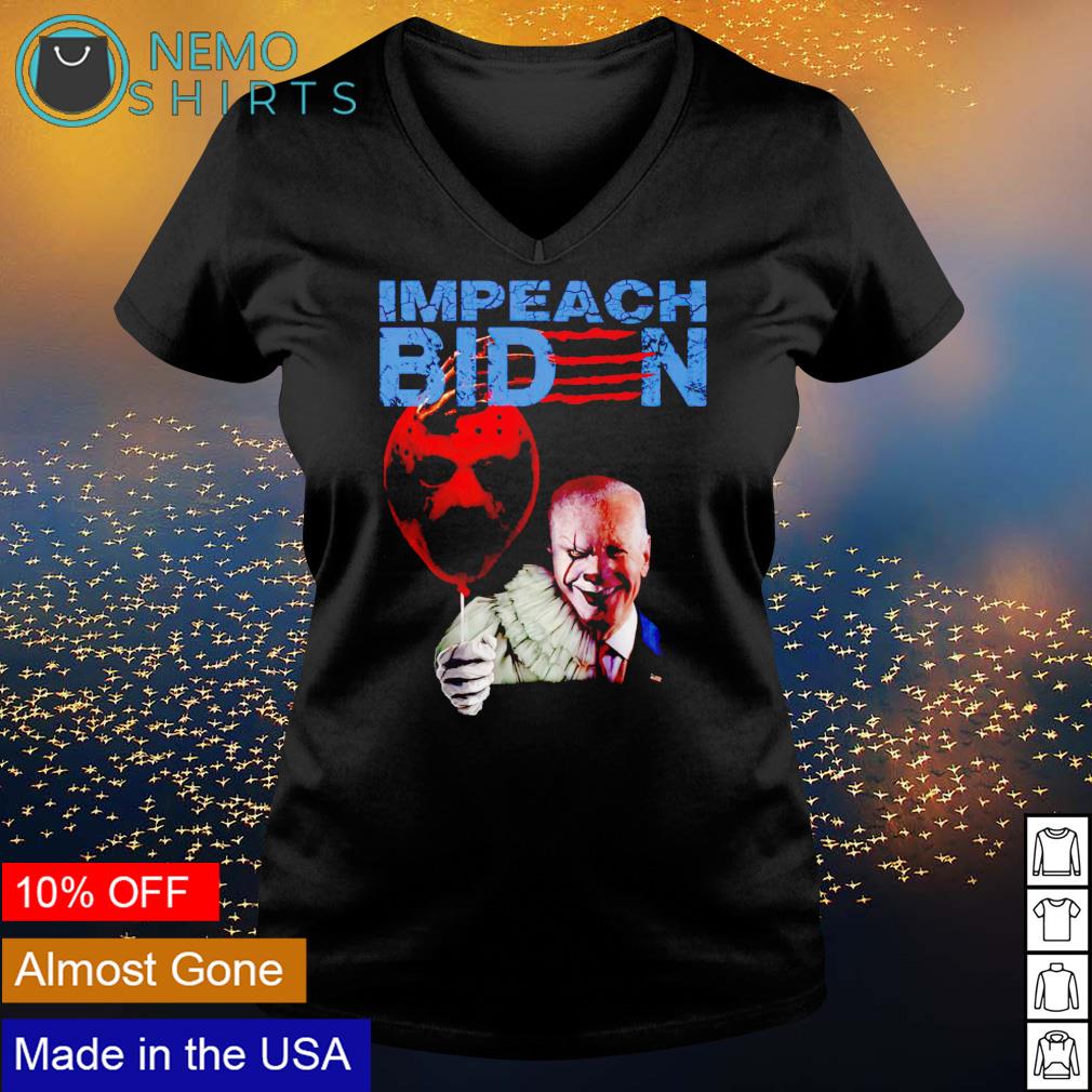 Pennywise Impeach Biden Jason Voorhees balloon - Adult & Kids T-Shirts, Sweatshirts & Hoodies apparel design preview 5