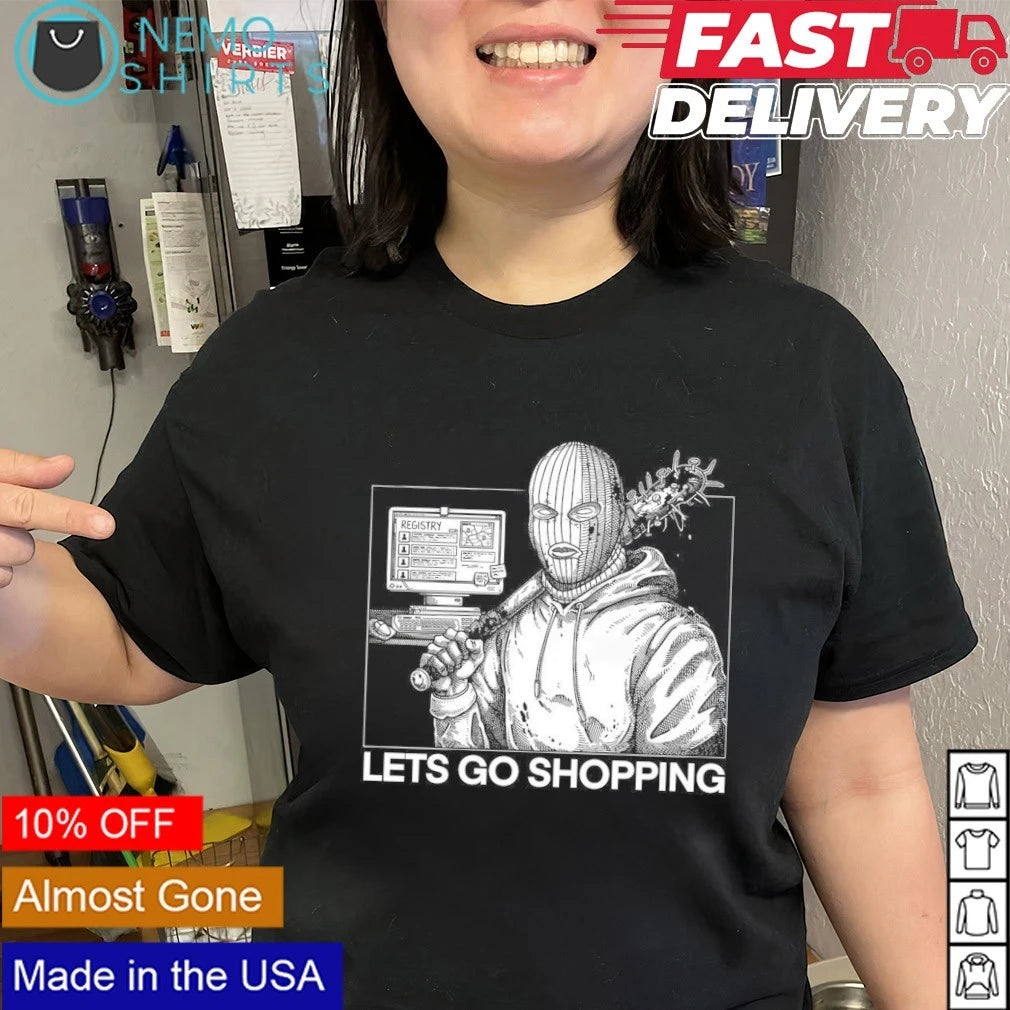 Lets Go Shopping Masked Hacker - Adult & Kids T-Shirts, Sweatshirts & Hoodies apparel design preview 3