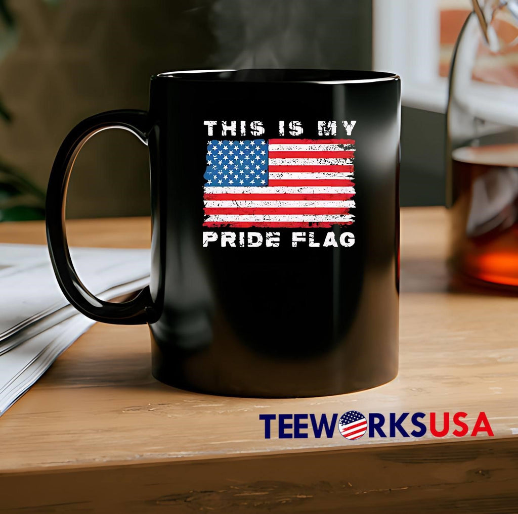This is my Pride Flag American retro - Adult & Kids T-Shirts, Sweatshirts & Hoodies apparel design preview 2