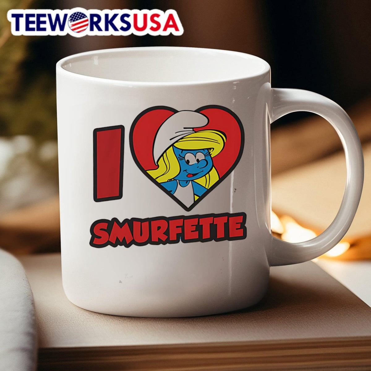 I love Smurfette graphic - Adult & Kids T-Shirts, Sweatshirts & Hoodies apparel design preview 4