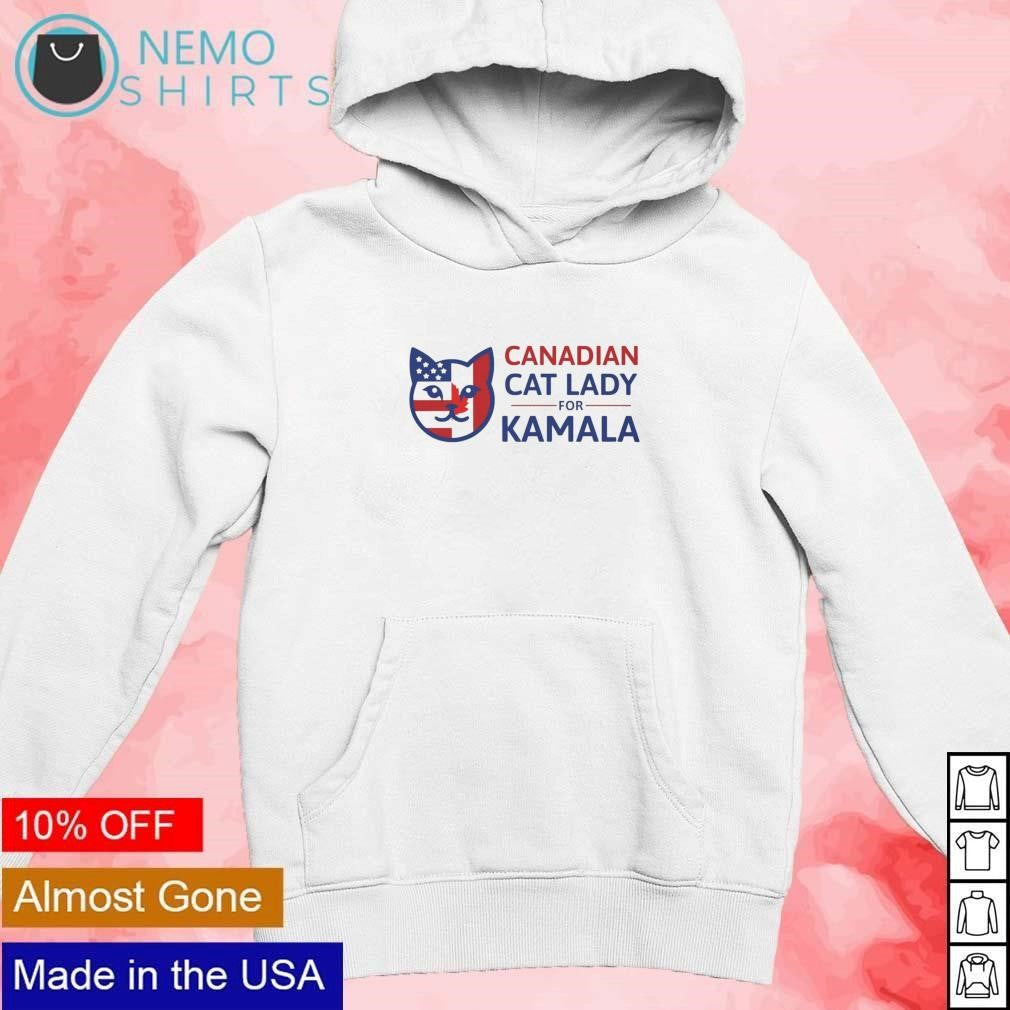 Canadian cat lady for Kamala - Adult & Kids T-Shirts, Sweatshirts & Hoodies apparel design preview 2