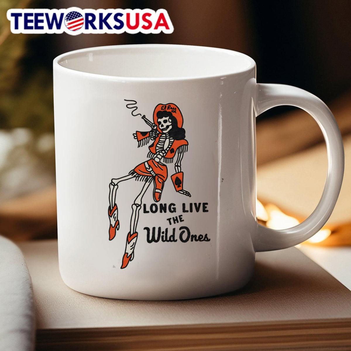 Skeleton long live the wild ones - Adult & Kids T-Shirts, Sweatshirts & Hoodies apparel design preview 4